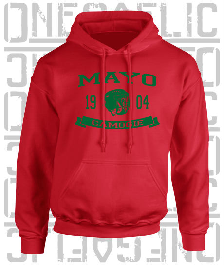 Camogie Helmet Design Hoodie - Adult - Mayo