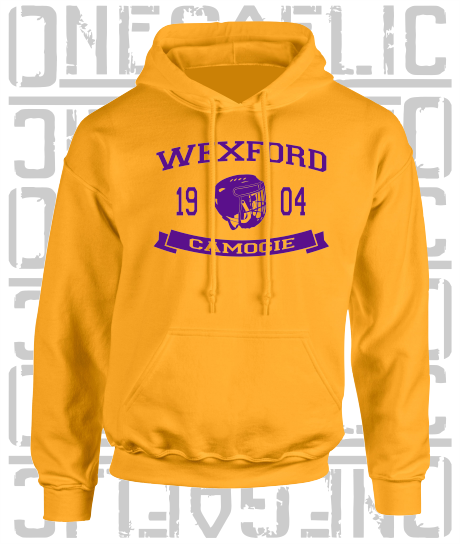 Camogie Helmet Design Hoodie - Adult - Wexford