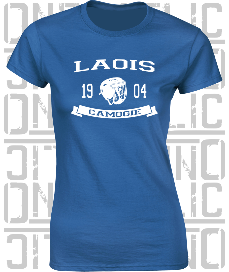 Camogie Helmet Design - Ladies Skinny-Fit T-Shirt - Laois