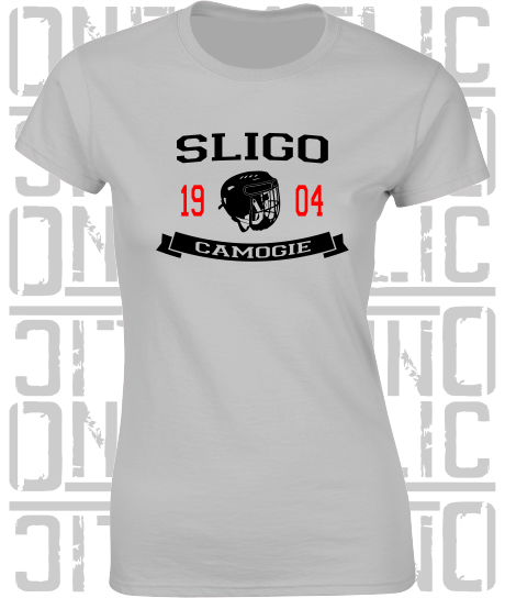 Camogie Helmet Design - Ladies Skinny-Fit T-Shirt - Sligo