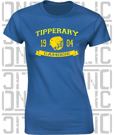 Camogie Helmet Design - Ladies Skinny-Fit T-Shirt - Tipperary