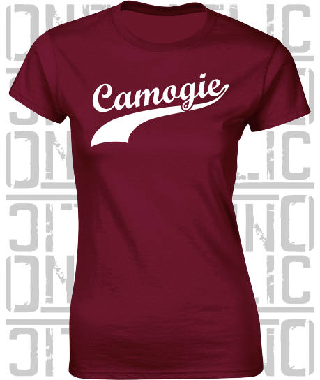 Camogie Swash T-Shirt - Ladies Skinny-Fit - Galway