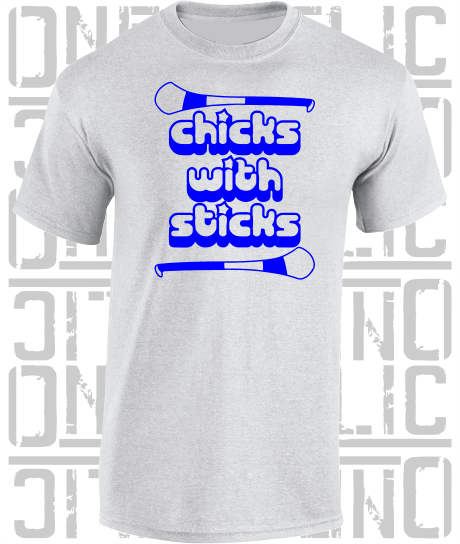 Chicks With Sticks, Camogie T-Shirt - Adult - Cavan