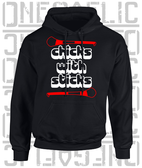 Chicks With Sticks, Camogie Hoodie - Adult - Sligo