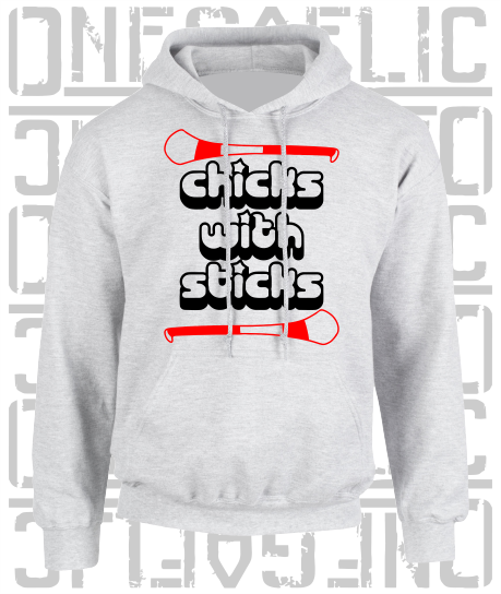 Chicks With Sticks, Camogie Hoodie - Adult - Sligo
