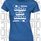 Chicks With Sticks, Camogie Ladies Skinny-Fit T-Shirt - Monaghan