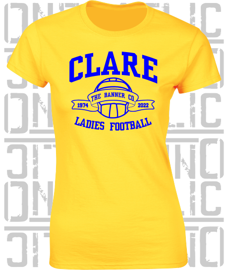 Ladies Gaelic Football T-Shirt - Ladies Skinny-Fit - All Counties Available