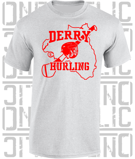 County Map Hurling T-Shirt Adult - All Counties Available