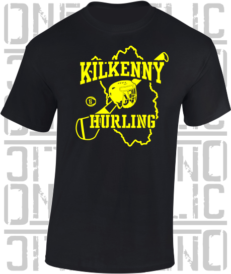 County Map Hurling T-Shirt Adult - All Counties Available