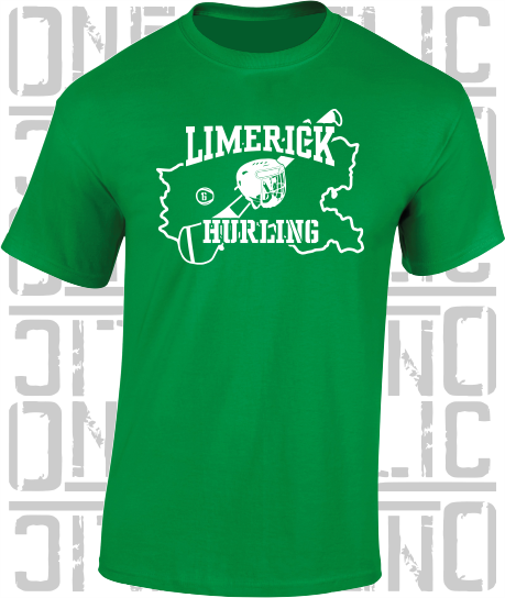 County Map Hurling T-Shirt Adult - All Counties Available