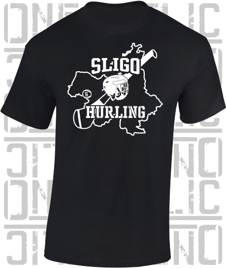 County Map Hurling T-Shirt Adult - All Counties Available