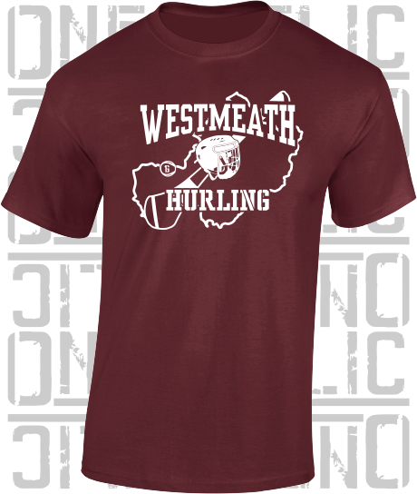 County Map Hurling T-Shirt Adult - All Counties Available