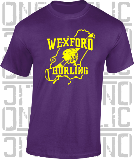 County Map Hurling T-Shirt Adult - All Counties Available