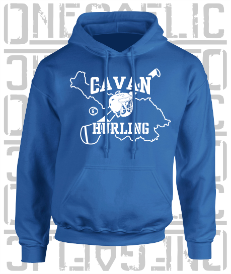 County Map Hurling Hoodie - Adult - Cavan