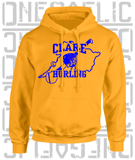 County Map Hurling Hoodie - Adult - All Counties Available