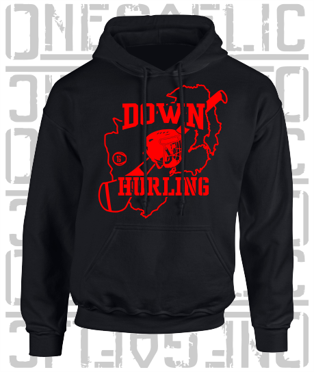 County Map Hurling Hoodie - Adult - All Counties Available