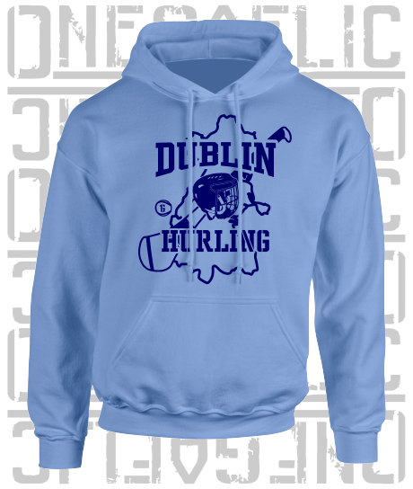 County Map Hurling Hoodie - Adult - All Counties Available