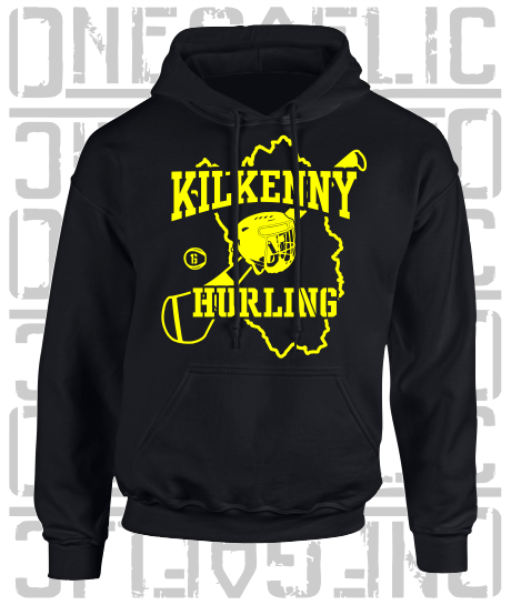 County Map Hurling Hoodie - Adult - All Counties Available