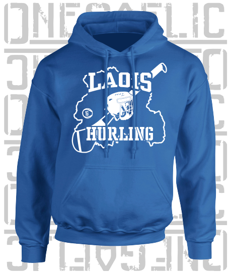 County Map Hurling Hoodie - Adult - Laois
