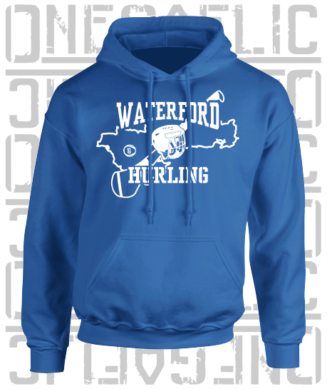 County Map Hurling Hoodie - Adult - All Counties Available