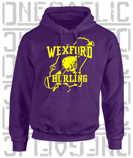 County Map Hurling Hoodie - Adult - All Counties Available