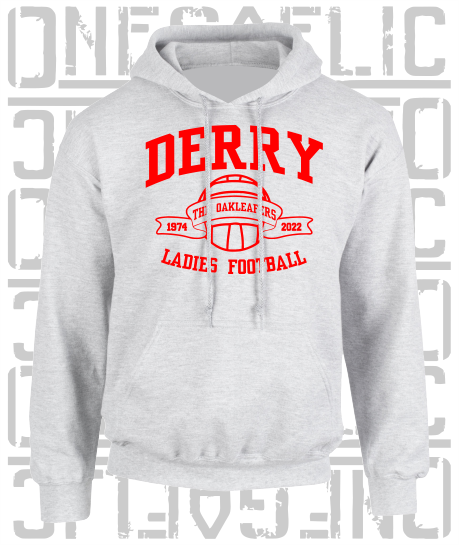 Ladies Football - Gaelic - Adult Hoodie - Derry