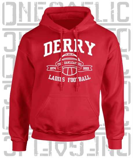 Ladies Football - Gaelic - Adult Hoodie - Derry