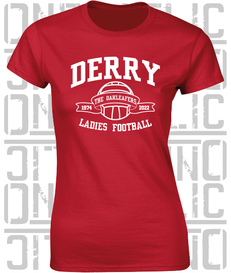 Ladies Gaelic Football T-Shirt - Ladies Skinny-Fit - All Counties Available