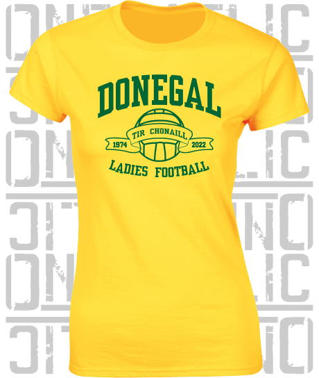 Ladies Football - Gaelic - Ladies Skinny-Fit T-Shirt - Donegal