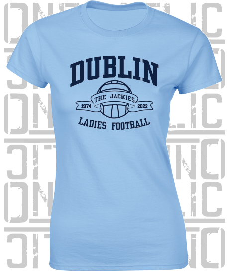 Ladies Gaelic Football T-Shirt - Ladies Skinny-Fit - All Counties Available