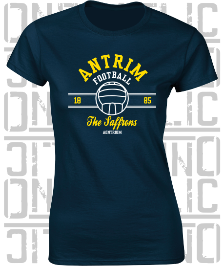 Gaelic Football - Ladies Skinny-Fit T-Shirt - Antrim