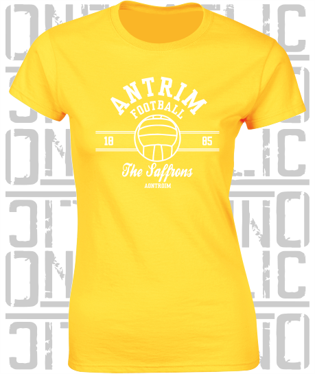 Gaelic Football - Ladies Skinny-Fit T-Shirt - Antrim