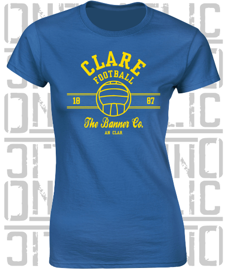 Gaelic Football - Ladies Skinny-Fit T-Shirt - Clare