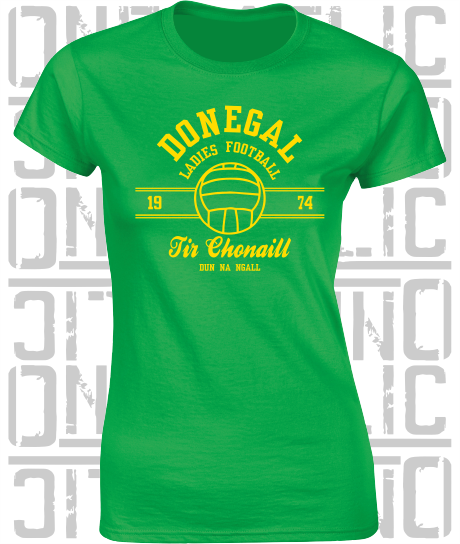 Ladies Gaelic Football LGF - Ladies Skinny-Fit T-Shirt - Donegal