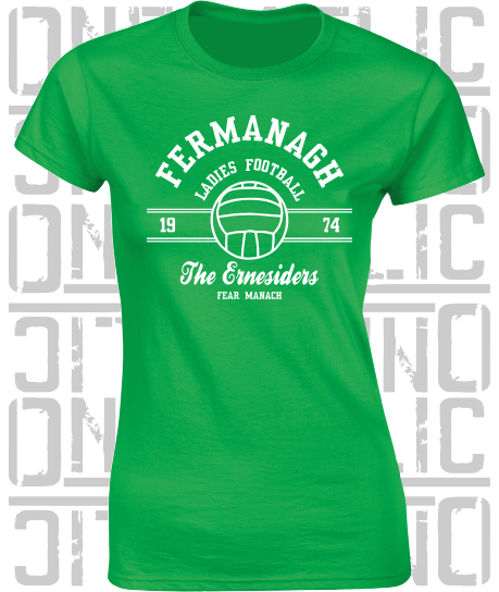 Ladies Gaelic Football LGF - Ladies Skinny-Fit T-Shirt - Fermanagh