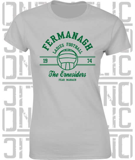 Ladies Gaelic Football LGF - Ladies Skinny-Fit T-Shirt - Fermanagh