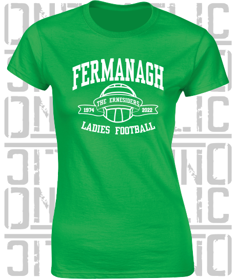 Ladies Gaelic Football T-Shirt - Ladies Skinny-Fit - All Counties Available