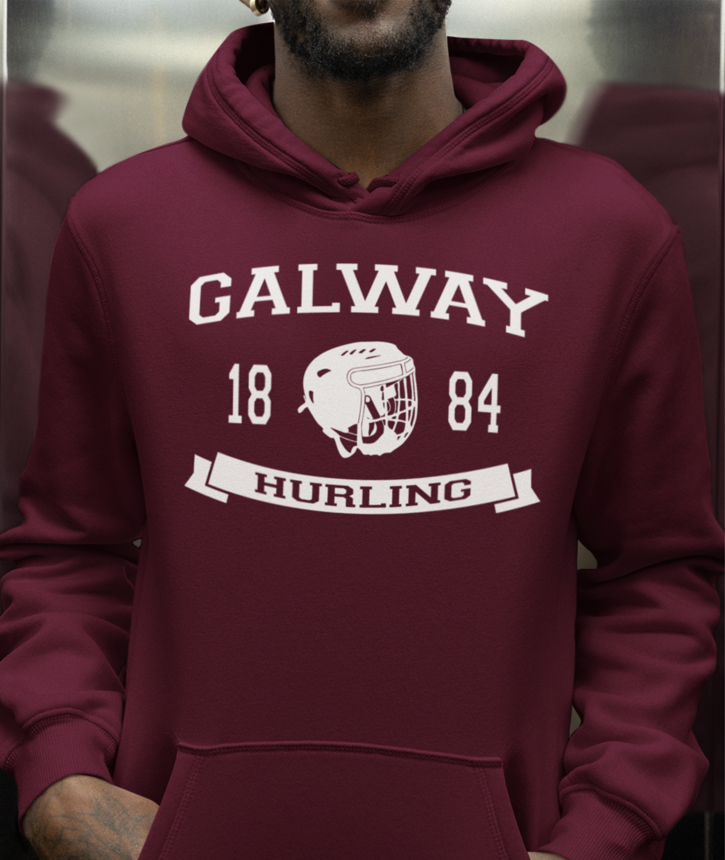 Hurling Helmet Design Hoodie - All Counties Available - Adult