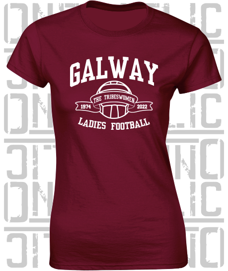 Ladies Gaelic Football T-Shirt - Ladies Skinny-Fit - All Counties Available