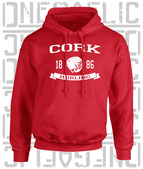 Hurling Helmet Design Hoodie - Adult - Cork