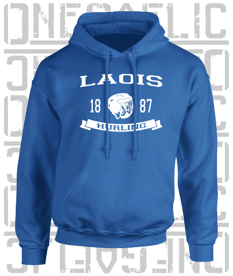 Hurling Helmet Design Hoodie - Adult - Laois