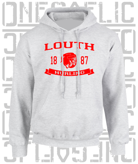 Hurling Helmet Design Hoodie - Adult - Louth