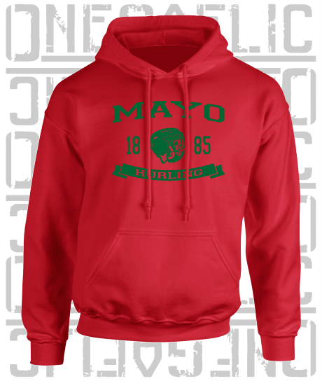 Hurling Helmet Design Hoodie - Adult - Mayo