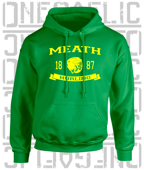 Hurling Helmet Design Hoodie - Adult - Meath