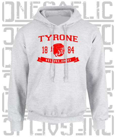 Hurling Helmet Design Hoodie - Adult - Tyrone