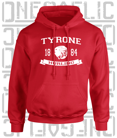 Hurling Helmet Design Hoodie - Adult - Tyrone