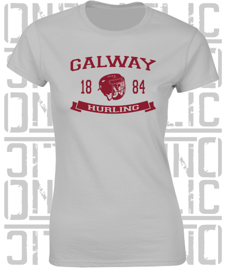 Hurling Helmet Design Ladies Skinny-Fit T-Shirt - All Counties Available