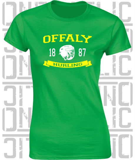 Hurling Helmet Design Ladies Skinny-Fit T-Shirt - All Counties Available