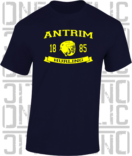 Hurling Helmet T-Shirt - Adult - Antrim