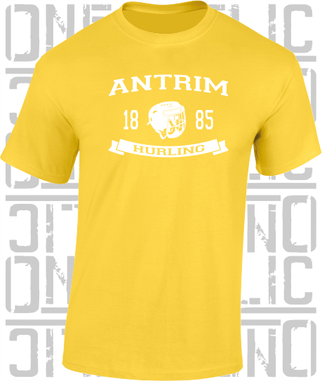 Hurling Helmet T-Shirt - Adult - Antrim